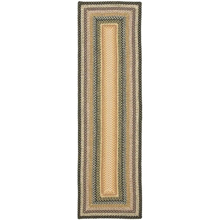 Safavieh Braided Hand Woven Runner Rug, Multi Color - 2 ft.-6 in. x 5 ft. BRD308A-35